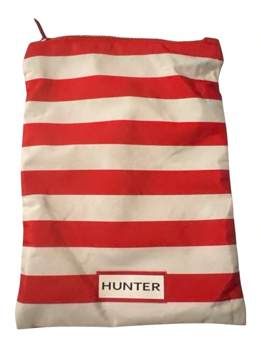 Hunter Kids Red and White Striped Hooded Rain Poncho